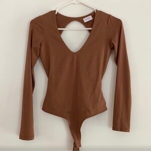 Clyque the Label Lily Mocha Bodysuit brown sivan top shirt